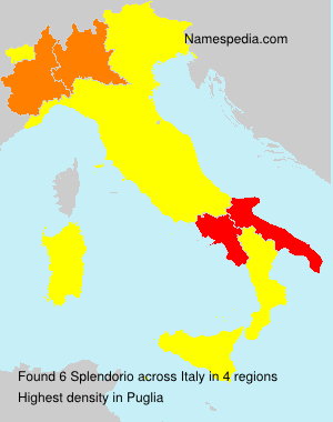 Surname Splendorio in Italy Surname Splendorio in Italy