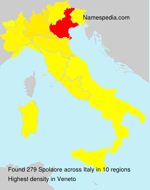 Surname Spolaore in Italy Surname Spolaore in Italy