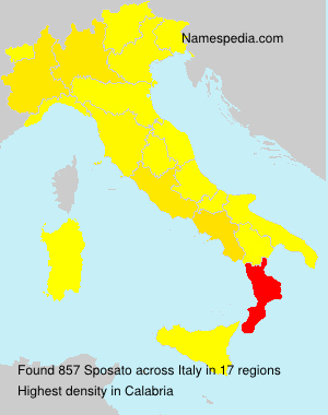Surname Sposato in Italy Surname Sposato in Italy