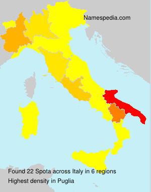Surname Spota in Italy Surname Spota in Italy