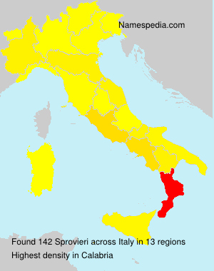 Surname Sprovieri in Italy