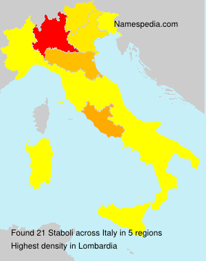Surname Staboli in Italy