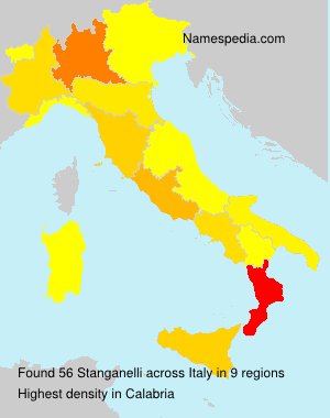 Surname Stanganelli in Italy Surname Stanganelli in Italy