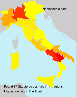 Surname Statuto in Italy Surname Statuto in Italy