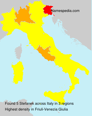 Surname Stefanek in Italy