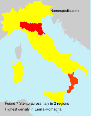 Surname Stento in Italy Surname Stento in Italy