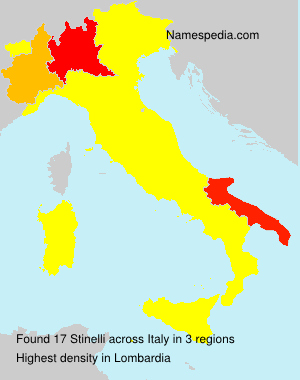 Surname Stinelli in Italy Surname Stinelli in Italy