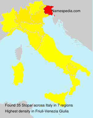 Surname Stopar in Italy Surname Stopar in Italy