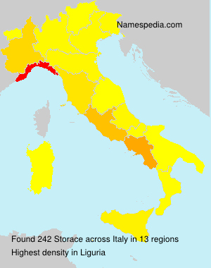 Surname Storace in Italy Surname Storace in Italy