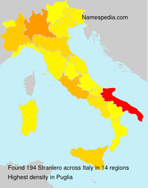 Surname Straniero in Italy Surname Straniero in Italy