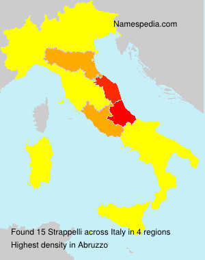 Surname Strappelli in Italy Surname Strappelli in Italy