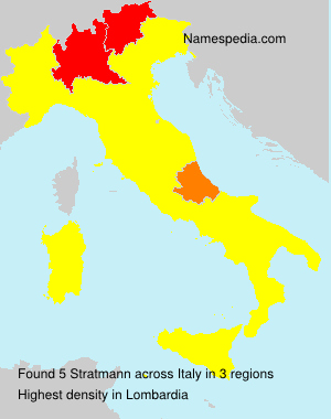 Surname Stratmann in Italy Surname Stratmann in Italy