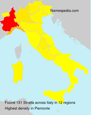 Surname Stratta in Italy Surname Stratta in Italy