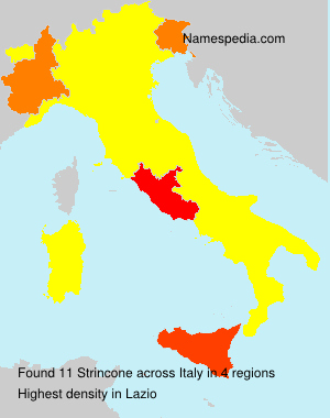 Surname Strincone in Italy Surname Strincone in Italy