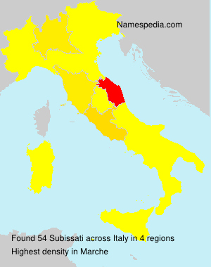 Surname Subissati in Italy Surname Subissati in Italy