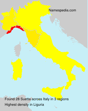 Surname Suetta in Italy Surname Suetta in Italy