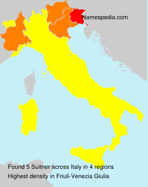 Surname Suitner in Italy Surname Suitner in Italy