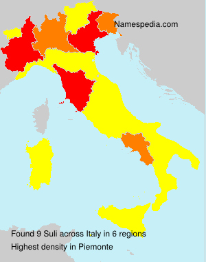 Surname Suli in Italy Surname Suli in Italy