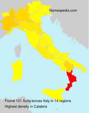 Surname Sulla in Italy Surname Sulla in Italy