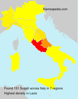 Surname Sulpizi in Italy Surname Sulpizi in Italy