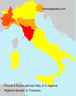 Surname Sumin in Italy Surname Sumin in Italy