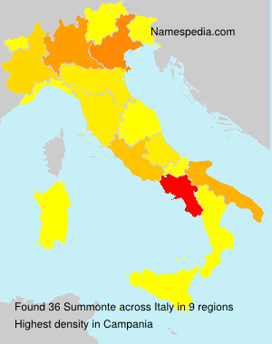Surname Summonte in Italy Surname Summonte in Italy