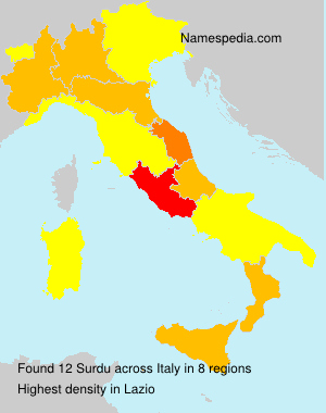 Surname Surdu in Italy Surname Surdu in Italy