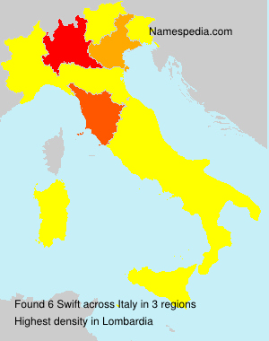 Surname Swift in Italy Surname Swift in Italy
