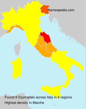 Surname Szymanski in Italy Surname Szymanski in Italy