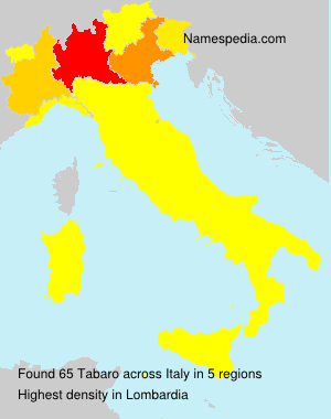 Surname Tabaro in Italy Surname Tabaro in Italy