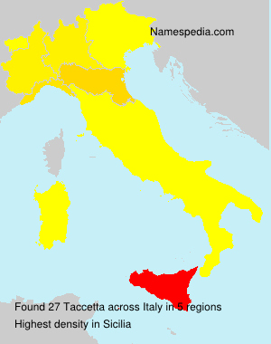 Surname Taccetta in Italy Surname Taccetta in Italy