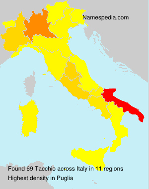 Surname Tacchio in Italy Surname Tacchio in Italy