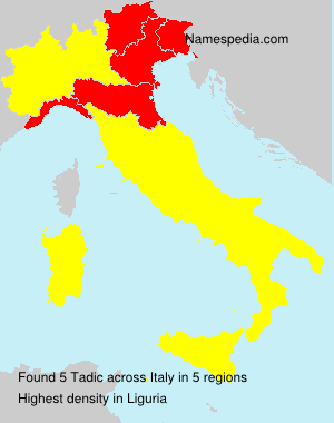Surname Tadic in Italy Surname Tadic in Italy