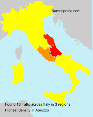 Surname Taffo in Italy Surname Taffo in Italy