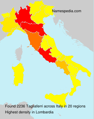 Surname Tagliaferri in Italy Surname Tagliaferri in Italy