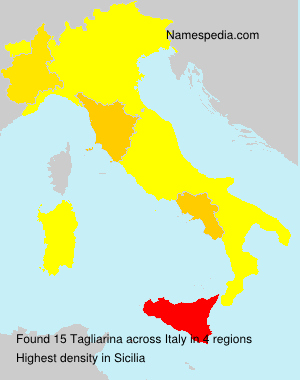Surname Tagliarina in Italy Surname Tagliarina in Italy