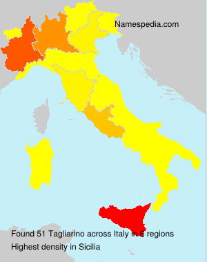 Surname Tagliarino in Italy Surname Tagliarino in Italy