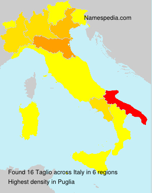 Surname Taglio in Italy Surname Taglio in Italy