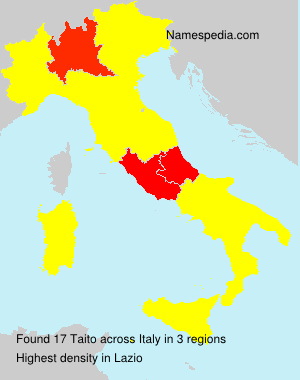 Surname Taito in Italy Surname Taito in Italy