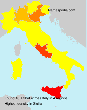 Surname Talbot in Italy Surname Talbot in Italy