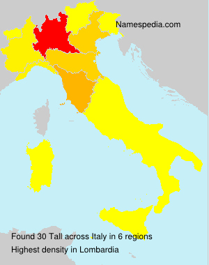 Surname Tall in Italy Surname Tall in Italy