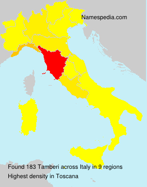 Surname Tamberi in Italy