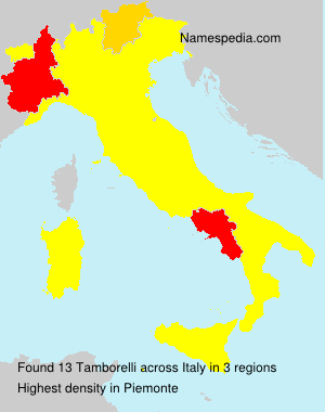 Surname Tamborelli in Italy Surname Tamborelli in Italy