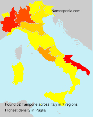 Surname Tampone in Italy Surname Tampone in Italy
