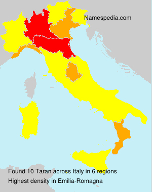 Surname Taran in Italy Surname Taran in Italy