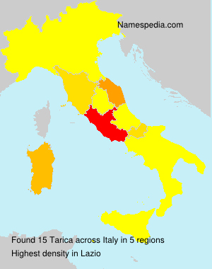 Surname Tarica in Italy Surname Tarica in Italy