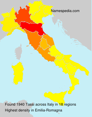 Surname Tassi in Italy Surname Tassi in Italy