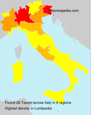 Surname Tassin in Italy Surname Tassin in Italy