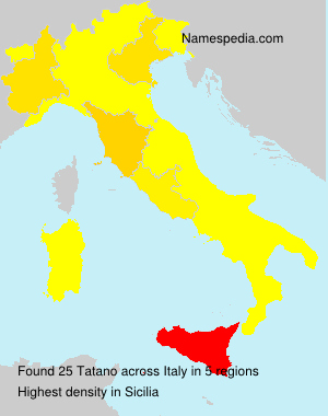 Surname Tatano in Italy Surname Tatano in Italy