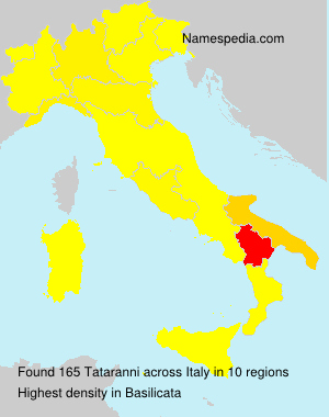 Surname Tataranni in Italy Surname Tataranni in Italy